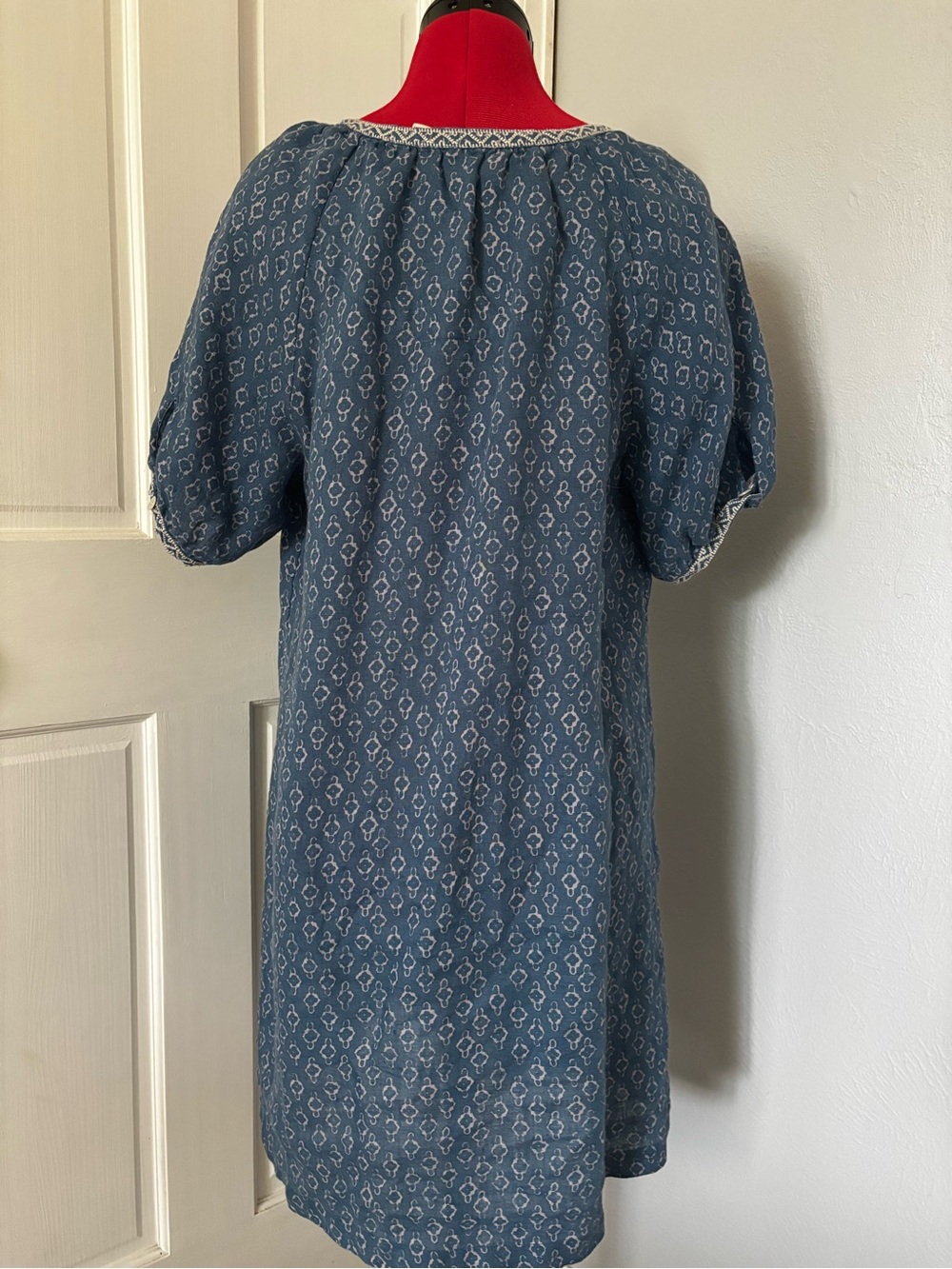 Faherty Blue Patterned Button-Front Dress - Picture 3 of 5